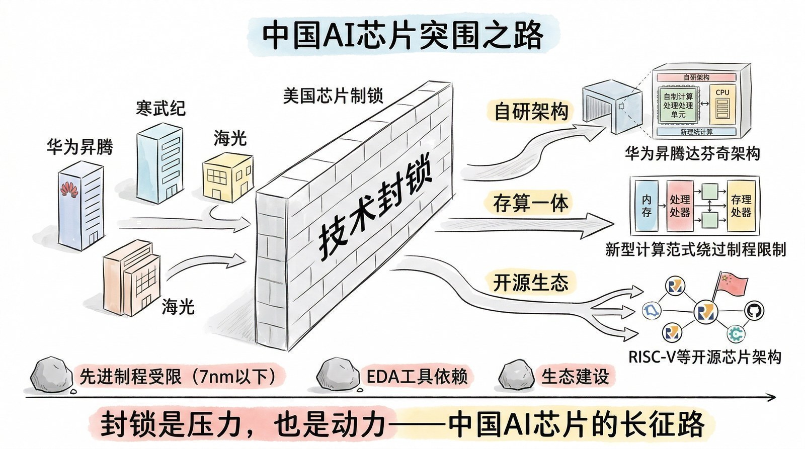 图 第三章-8：中国芯片三条追赶路线